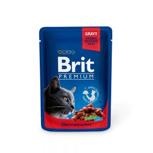 Brit Premium Portionspåsar Med Biff & Ärtor För Katter