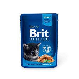 Brit Premium Portionspåsar Med Kycklingbitar För Kattungar
