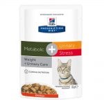 Prescription Diet Feline Metabolic + Urinary Stress Portionspåsar (12x85g)