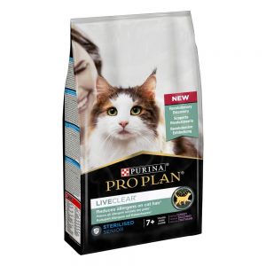 Purina Pro Plan Cat LiveClear Senior 7+ Sterilised Turkey 1,4 kg