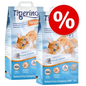 2 x 14 liter till sparpris! Tigerino Nuggies kattströ - Ultra Fresh Scent