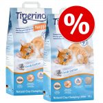 2 x 14 liter till sparpris! Tigerino Nuggies kattströ - Ultra Mixpaket: Baby Powder + Fresh Cotton