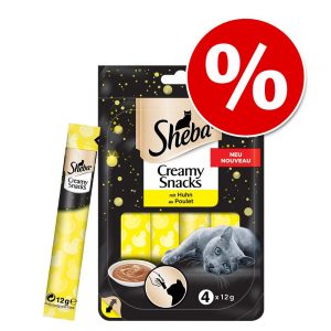20 % rabatt! Sheba Creamy Snacks - Kyckling 4 x 12 g