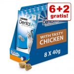 6 + 2 på köpet! 8 x 40 g Purina Dentalife Daily Oral Care Chicken - 8 x 40 g