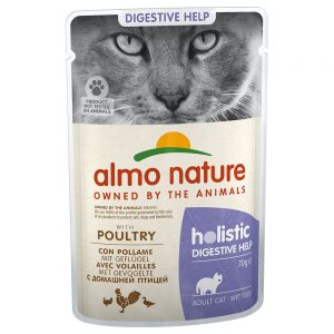 Almo Nature Holistic Digestive Help portionspåse - 12 x 70 g med fjäderfä