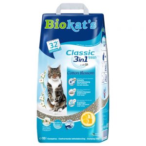 Biokat's Classic Fresh 3in1 Cotton Blossom - Ekonomipack: 3 x 10 l