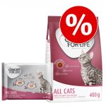 Blandpack: 400 g Concept for Life torrfoder + 4 x 85 g våtfoder - All Cats blandpack