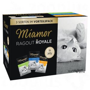 Blandpack: Miamor Ragout Royale 12 x 100 g - Multi-Mix Jelly (Kalkon, Lax, Kalv)