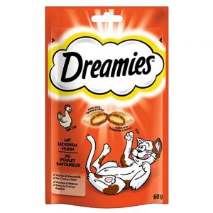 Dreamies Cat Treats 60 g - Blandpack: Kyckling & Kalkon (6 x 60 g)