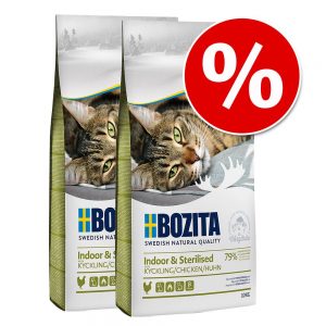 Ekonomipack: 2 x 10 kg Bozita Feline kattfoder till lågpris! Hair & Skin Grainfree 2 x 10 kg