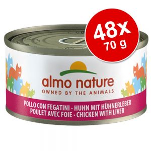 Ekonomipack: Almo Nature 48 x 70 g - Kyckling & räkor