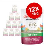 Ekonomipack: Almo Nature HFC Pouch 12 x 55 g - 3 sorters kyckling