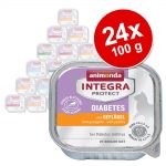 Ekonomipack: Animonda Integra Protect Adult Diabetes 24 x 100 g portionsform - Fjäderfä