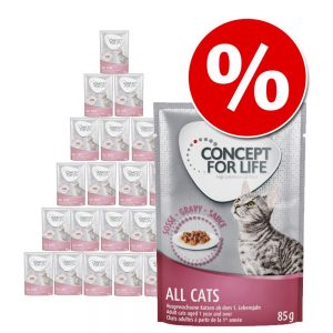 Ekonomipack: Concept for Life 24 x 85 g - All Cats i sås
