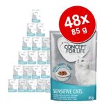 Ekonomipack: Concept for Life 48 x 85 g - All Cats i sås
