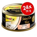Ekonomipack: GimCat ShinyCat Filet 24 x 70 g - Tonfisk