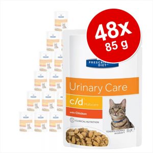 Ekonomipack: Hill's Prescription Diet Feline 48 x 85 g portionspåsar - 85 g Metabolic Chicken i portionspåse