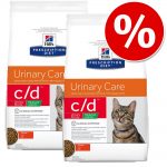 Ekonomipack: Hill's Prescription Diet Feline - Feline c/d Urinary Care Multicare kyckling (2 x 10 kg)