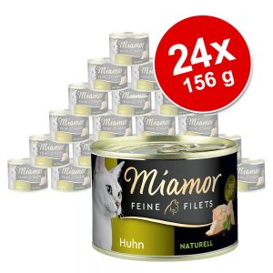 Ekonomipack: Miamor Fine Filets Naturelle 24 x 156 g - Tonfisk & krabbkött