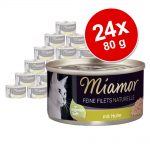 Ekonomipack: Miamor Fine Filets Naturelle 24 x 80 g - Tonfisk & krabbkött