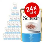 Ekonomipack: Schesir Jelly Pouch 24 x 85 g - Mix Kycklingfilé + Kycklingfilé & skinka