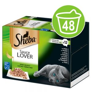 Ekonomipack: Sheba 48 x 85 g portionsform i blandpack - Sauce Lover