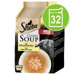 Ekonomipack: Sheba Classic Soup Pouch 32 x 40 g - Kycklingbröstbitar