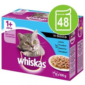 Ekonomipack: Whiskas 1+ portionspåse 48 x 85 g / 100 g - 1+ Creamy Soups Fjäderfävarianter 85 g