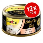 GimCat ShinyCat Filet 12 x 70 g - Kyckling