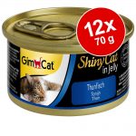 GimCat ShinyCat Jelly 12 x 70 g - Tonfisk & kyckling