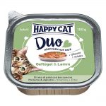 Happy Cat Duo - Bitar med paté 12 x 100 g - Fjäderfä & nötkött