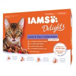IAMS Delights Adult i sås 12 / 24 x 85 g - Land & Sea Mix 12 x 85 g