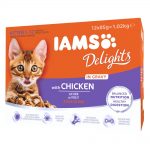 IAMS Delights Kitten Kyckling i sås - 24 x 85 g