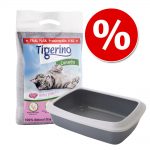 Kitten start-set: Tigerino Canada kattsand + Savic kattlåda - Tigerino Canada 6 kg + grå kattlåda