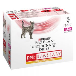 Purina Pro Plan Veterinary Diets Feline DM ST/OX - Diabetes Management Chicken - Ekonomipack: 2 x 10 x 85 g