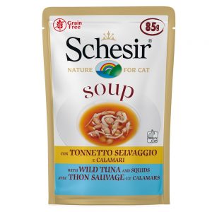 Schesir Cat Soup 6 x 85 g - Kyckling & pumpa