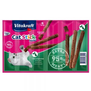 Vitakraft Cat Stick Mini - 6 x 6 g Kalkon & lamm