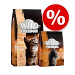 Övergångsset! Wild Freedom Kitten - 2 kg Kitten fjäderfä + 400 g Adult fjäderfä
